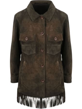 Salvatore Santoro Suede Jacket With Fringes