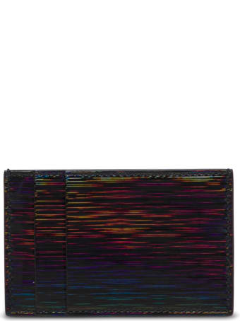 Alexander McQueen Cardholder In Glossy Leather With Logo