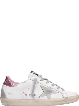 Golden Goose Superstar Sneakers In White Leather