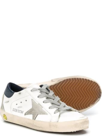 Golden Goose Superstar Sneakers With Blue Back