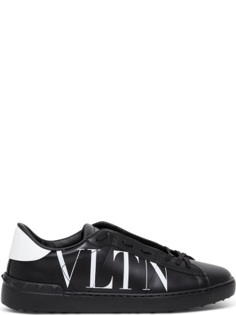Valentino Garavani Open Leather Sneakers With Vltn Print