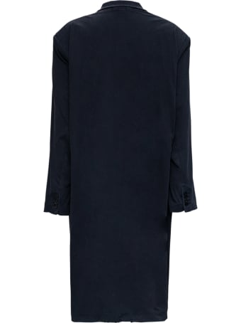 Balenciaga Worn Out Tailored Coat In Black Vintage Jersey