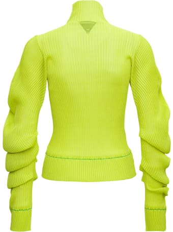 Bottega Veneta Kiwi Silk High Neck Sweater