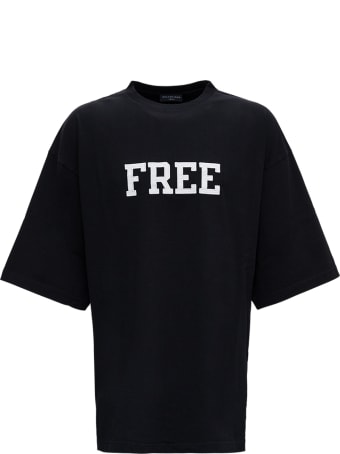 Balenciaga "free" Black Jersey T-shirt
