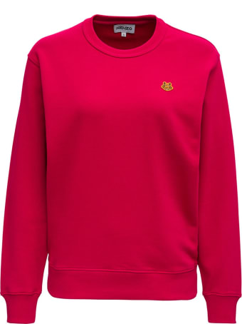 Kenzo Pink Jersey Sweatshirt With Logo Patch