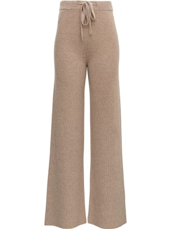 Federica Tosi Cashmere And Wool Beige Trousers