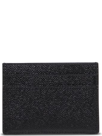 Balenciaga Black Leather Card Holder With Logo