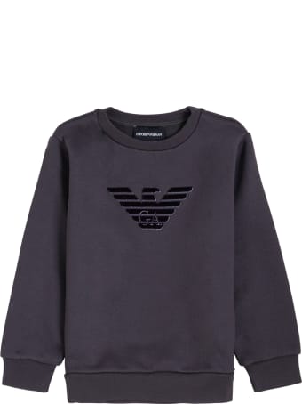 Emporio Armani Black Modal Blend Sweatshirt With Logo