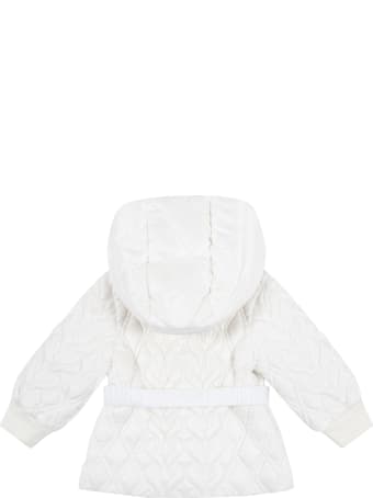 Moncler White ''suher'' Jacket For Baby Girl