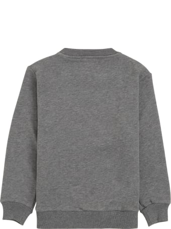 Il Gufo Grey Cotton Sweatshirt With Bear Print