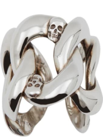 Alexander McQueen Skull Chain Ring