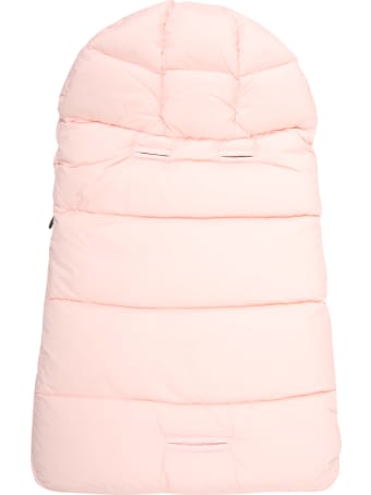 Moncler Pink Sleeping-bag For Baby Girl With Logo