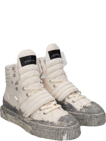 Gienchi Hypnos Sneakers In Beige Canvas