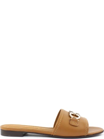 Salvatore Ferragamo Brown Leather Sandal