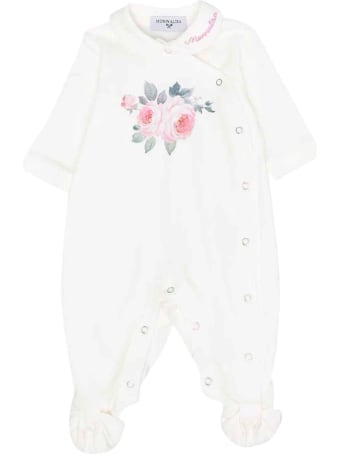 Monnalisa Newborn White Onesie