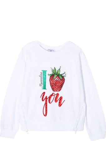 Monnalisa White T-shirt With Print