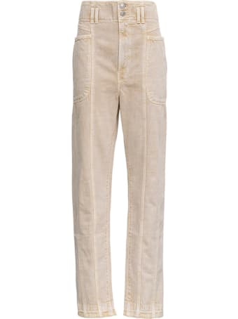 Isabel Marant Étoile Tess Beige Denim Pants