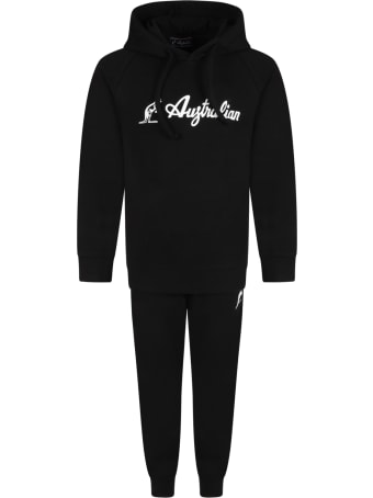 Australian Black Tracksuit For Boy With Logo