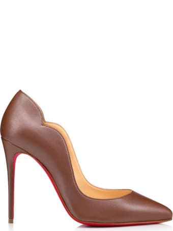 Christian Louboutin Brown Leather Hot Chick Pumps