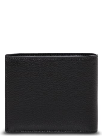 Balenciaga Essential Wallet In Black Hammered Leather