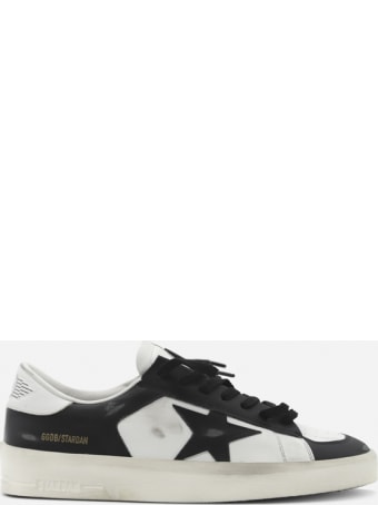 Golden Goose Stardan Sneakers In Leather With Contrasting Inserts
