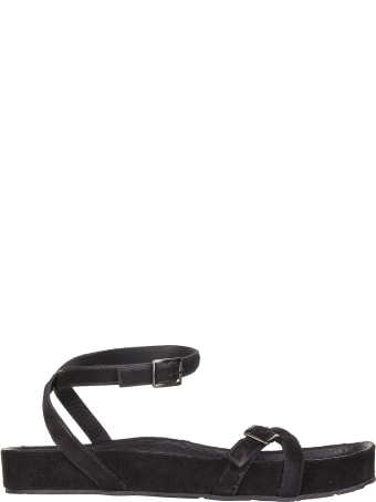 Pedro Garcia Sandal With Buckles In Black Suede