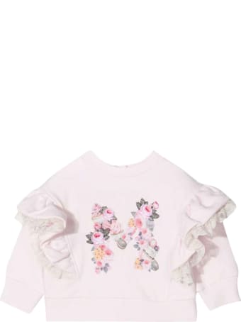 Monnalisa Newborn Pink Sweatshirt