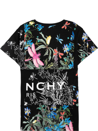 Givenchy Floral Printed Cotton T-shirt With Logo