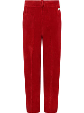 Gucci Red Trouser For Kids With Logo