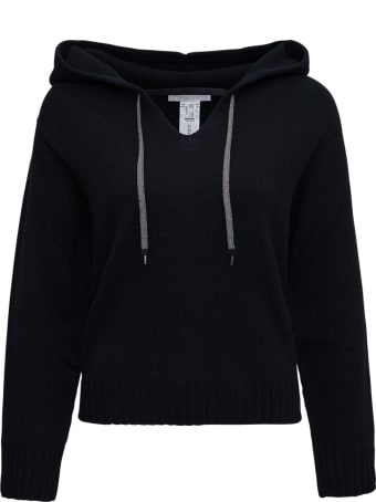 Fabiana Filippi Black Wool Hoodie