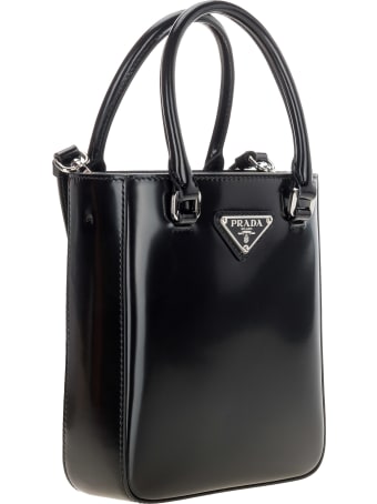 Prada Small Brushed Leather Tote