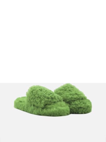 Bottega Veneta Resort Teddy Sandals In Shearling