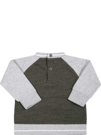 Timberland Mulricolor Sweatshirt For Boy With Green Logo