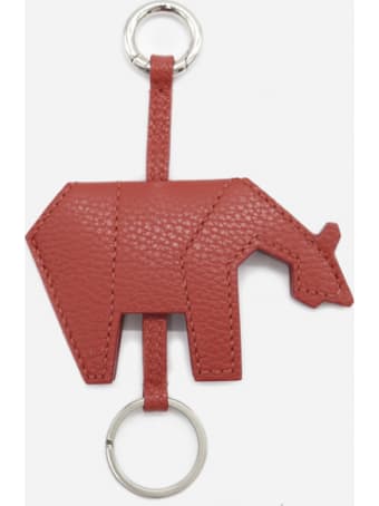 Zanellato Leather Key Ring With Tone-on-tone Stitching
