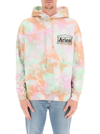 Aries Temple Logo Tie-dye Hoodie