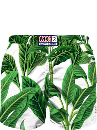 MC2 Saint Barth Tropical Print Boy Swim Shorts