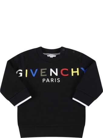 Givenchy Black Sweatshirt For Baby Kids With Logo