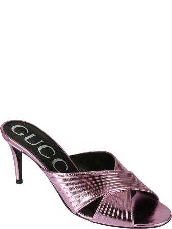 Gucci Metallic Finish Sandals