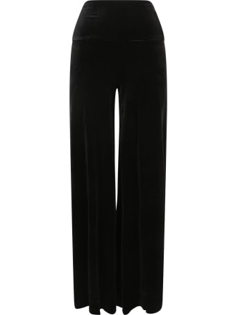 Norma Kamali Pantaloni Elephant Wide Leg Nero