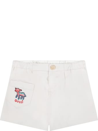 Gucci Ivory Short For Babyboy With Logo