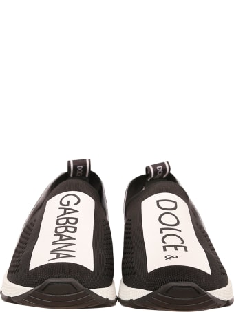 Dolce & Gabbana Black Sneaker With White And Black Logo