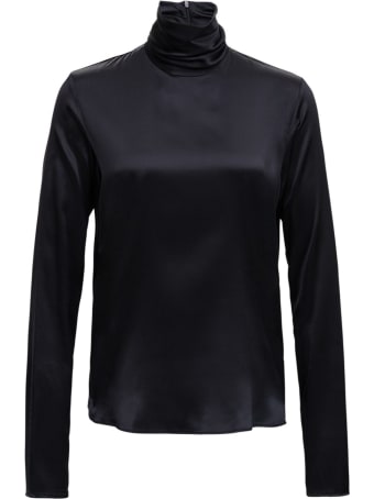 Tessa Blackturtleneck In Silk Blend