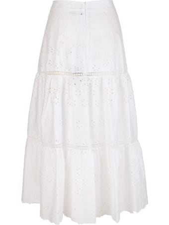 Parosh Embroidered Midi Skirt