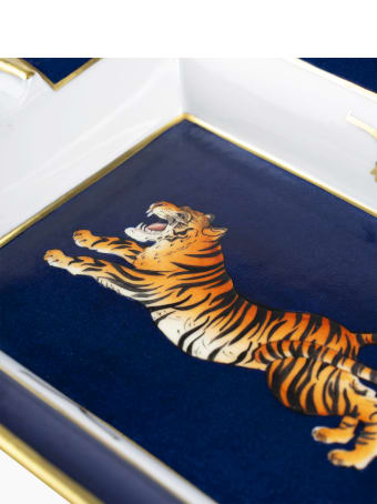 Larusmiani Porcelain Ashtray "crouching Tiger"