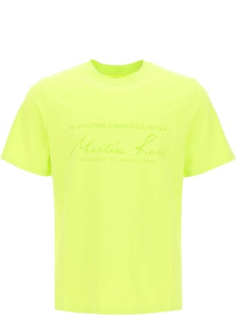 Martine Rose Logo Print Neon T-shirt