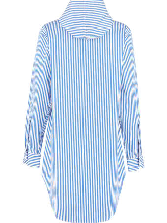 Plan C Hooded Striped Cotton Shirt