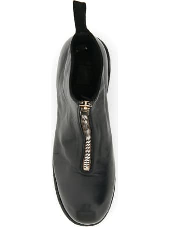 Guidi Front Zip Leather Ankle Boots