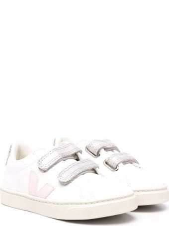 Veja White Leather Sneakers With Logo
