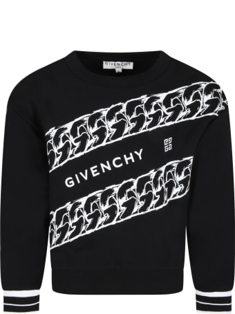 Givenchy Black Sweatshirt For Kids With Logo