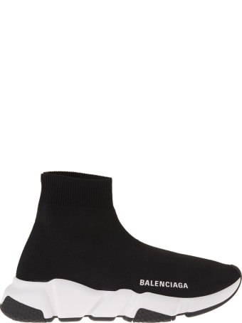 Balenciaga Woman Black And White Speed Recycled Sneakers